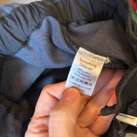 *NEW* SOMETHING NAVY AGNES PAPERBAG DENIM TROUSERS BLACK MEDIUM - Picture 14 of 14